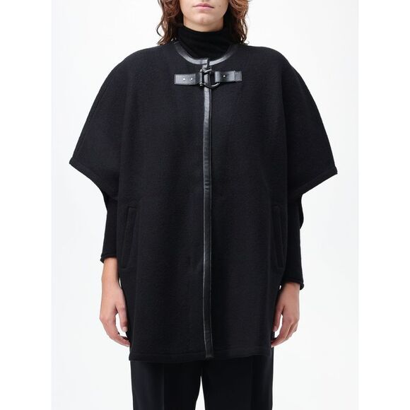 ポンチョ・ケープ EMPORIO ARMANI Woman Cape Black EW003156AF20034 MC098 Double-sided wool cape | Emporio Armani